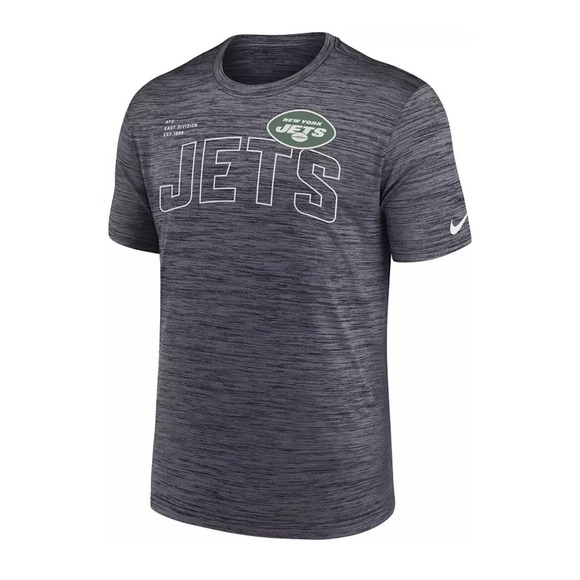 Nike New York Jets Velocity Arch Dri-Fit Gray Short Sleeve Shirt Men's Small New - Picture 1 of 2